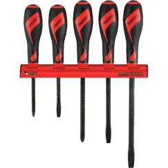 5pc MD Power Thru S/Driver Set W/Wall Rack